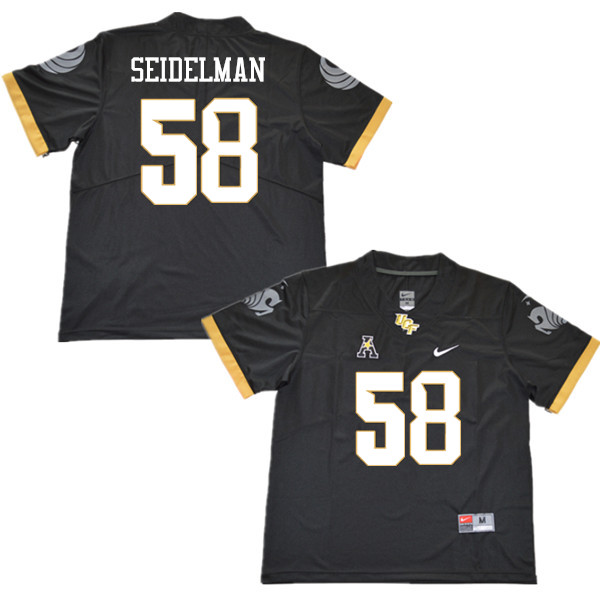 Men #58 Eric Seidelman UCF Knights College Football Jerseys Sale-Black - Click Image to Close